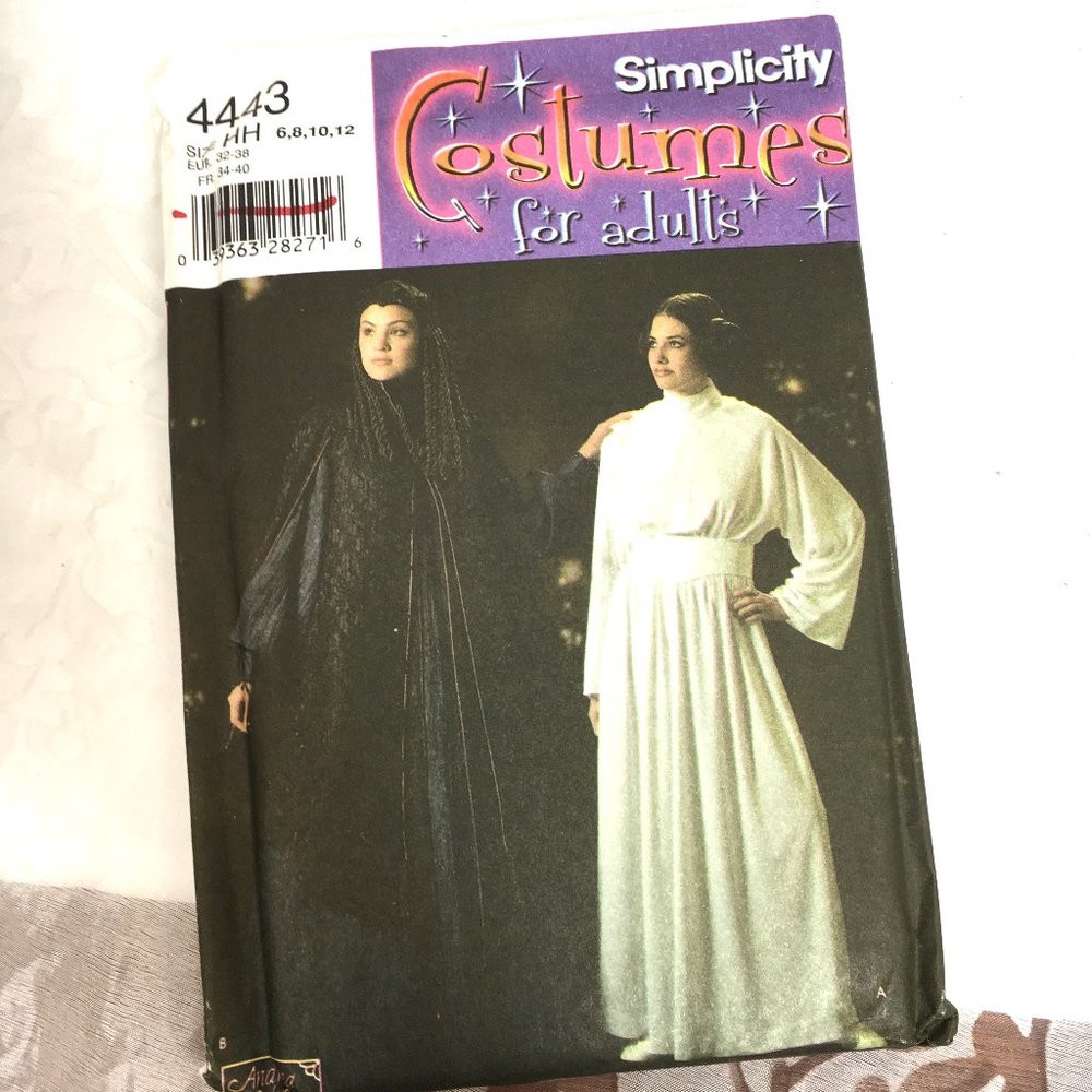 Simplicity 4443 Princess Leia Prequel Star Wars Costume Pattern Vtg NWT
